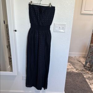 Athleta navy blue Strapless Maxi Dress